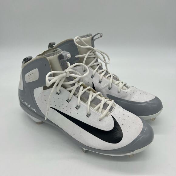 Nike Alpha Huarache Elite Max Air Football Cleats Shoes White Mens Size 16 - Picture 6 of 9